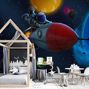 Kids Room Wallpaper Decor - Space