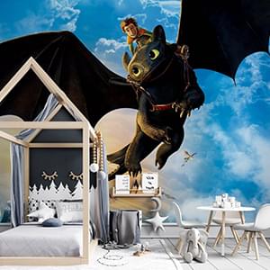 Kids Room Wallpaper Decor - How to train your dragon